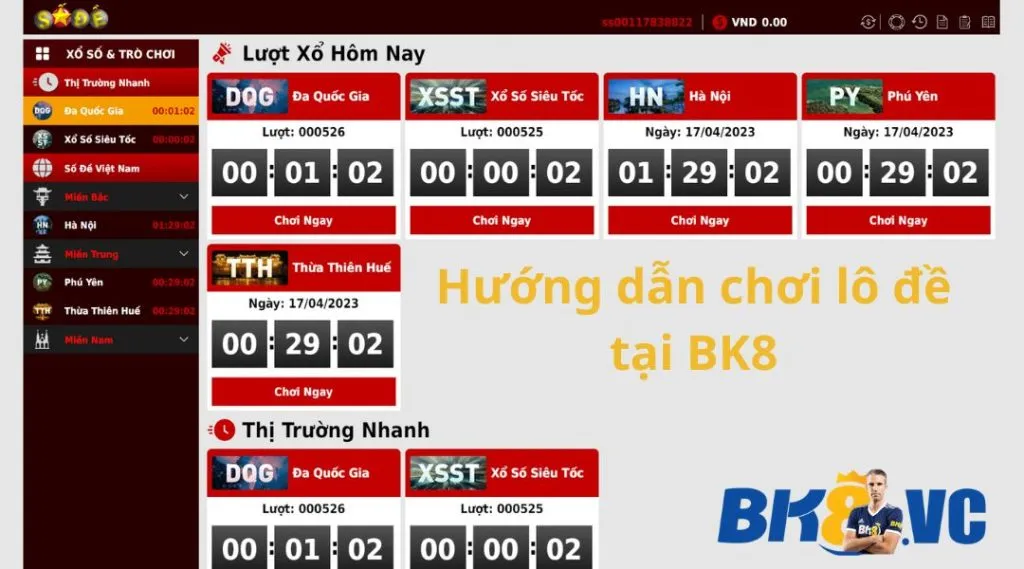 Đăng ký thông tin tài khoản BK8